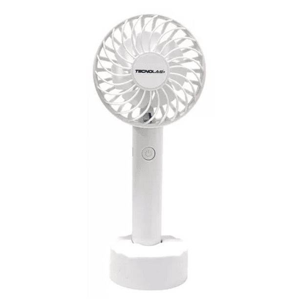 Ventilador Recargable Portátil Con Soporte Blanco Tl671w