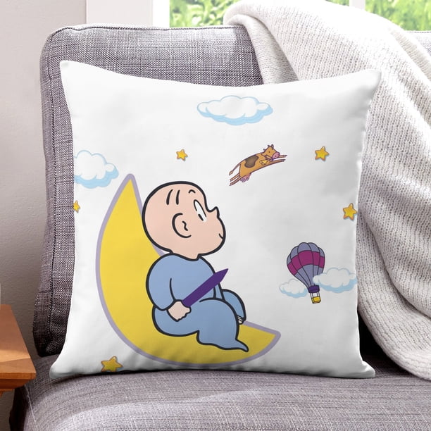 Harold y el Lápiz Color Púrpura Fundas de almohada de terciopelo con tema, regalos de funda de almohada, decoración para el hogar, cojín de lanzar, regalo de cumpleaños para fans y parejas.40*40cm.