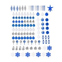 Bothyi - 130X Adornos Colgantes Para Árbol De Navidad Para Celebración, Boda, Fiesta, Cumpleaños, Azul