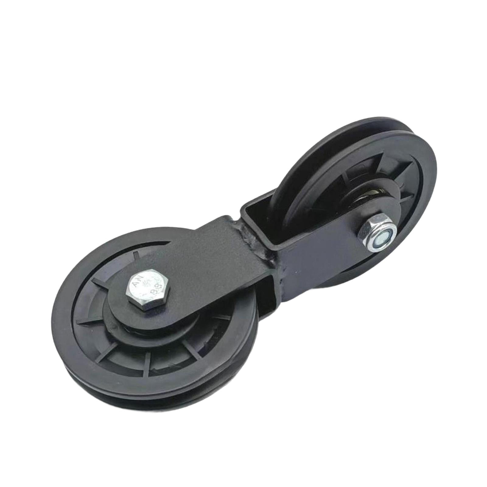 Magideal - Polea De Fitness De Tipo Doble Con Rueda Acanalada Y Bloque De Polea Para Máquina De Cable Con Conexión Dinámica Adecuado Para Ejercicios De Jalón Y Polea Transversal De 90 Mm