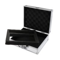 Bothyi - Maleta De Aluminio Portátil Para Micrófono Con Asa, Caja De Almacenamiento Profesional Para Equipo De Micrófono, 20X25,4X9,7 Cm