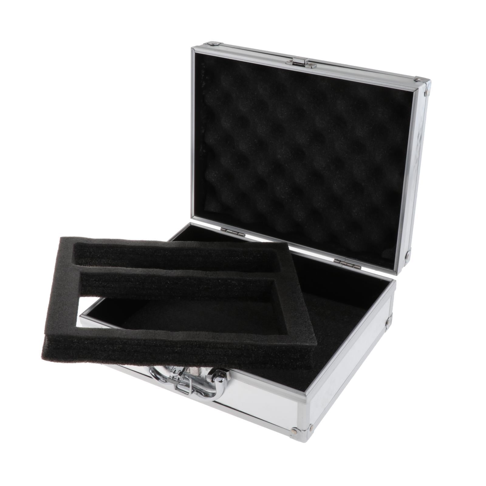 Bothyi - Maleta De Aluminio Portátil Para Micrófono Con Asa, Caja De Almacenamiento Profesional Para Equipo De Micrófono, 20x25,4x9,7 Cm