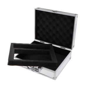 Bothyi - Maleta De Aluminio Portátil Para Micrófono Con Asa, Caja De Almacenamiento Profesional Para Equipo De Micrófono, 20X25,4X9,7 Cm