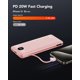 thumbnail image 3 of Cargador portátil Power Bank VRURC de 10000 mAh con enchufe de pared, color rosa, 3 of 9