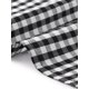 thumbnail image 5 of Agnes Orinda Mujeres Tallas Grandes Escuela Universidad Tops de Cuadros Gingham 1950s Vintage Cuadros Espalda Plisada Camisa de Botones Cuello Redondo Manga con Volantes Verano Camisa 4X Negro, 5 of 6