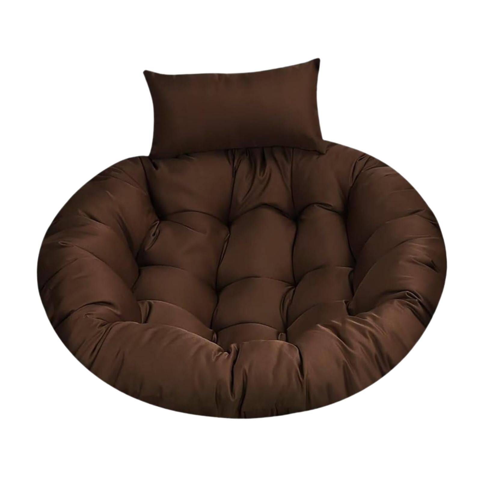 Magideal - Cojín Para Silla Colgante, Cojín Para Silla, Cojín Para Ventana, Cojín Para Asiento Suave Y Cómodo, Cojín Para Silla Colgante Para Interior Y Exterior Café
