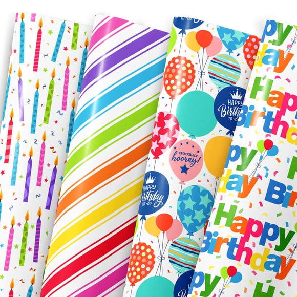 Papel de regalo MotiGiftie 12 hojas 51 × 71 cm – Cumpleaños