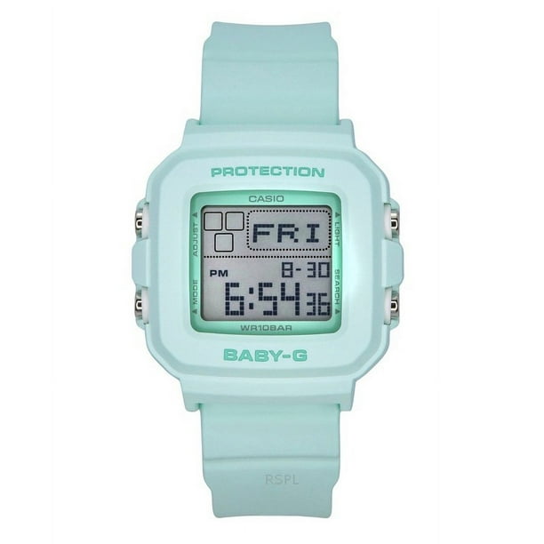 Reloj Baby-g Digital Correa De Resina Esfera Verde Menta Cuarzo Bgd-10-3 100m Para Mujer 