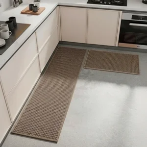 Casadeliacl - Alfombra De Cocina Antideslizantes Y Lavables 120 Cm 40 Cm Beige