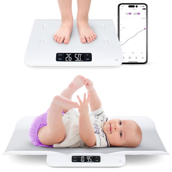 Greater Goods Smart Baby Scale, balanza inteligente Bluetooth para bebés