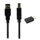 thumbnail image 2 of Cable De Impresora USB Con Adaptador OTG USB C 2mt Negro, 2 of 3