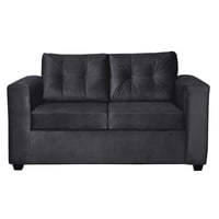 Colbox - Sofá Nova 2 Cuerpos Felpa Negro