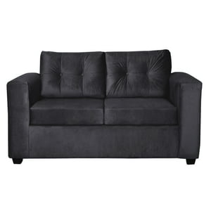 Colbox - Sofá Nova 2 Cuerpos Felpa Negro