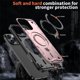 thumbnail image 4 of Para Apple iPhone 13 Pro Max Funda con Soporte de Anillo en O Magnético Invisible, Funda de Teléfono a Prueba de Golpes, Oro Rosa, para iPhone 13 Pro Max, 4 of 6