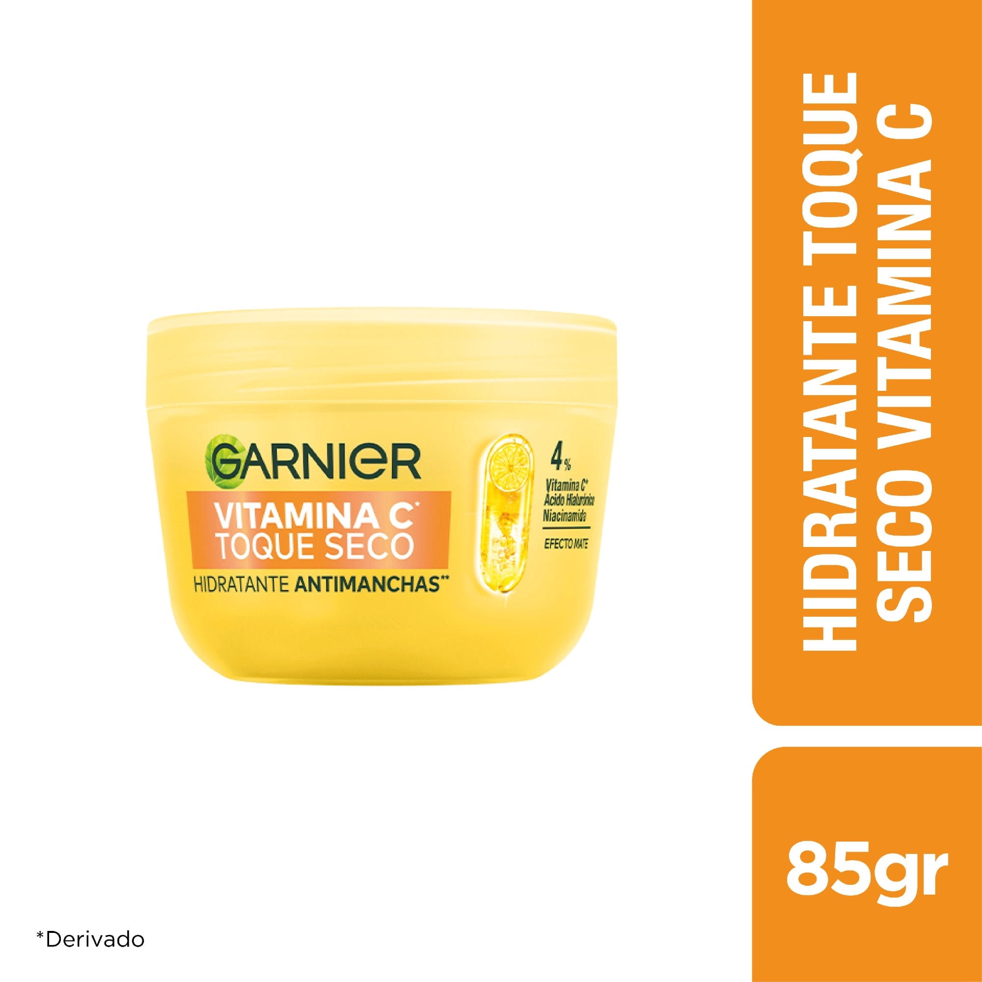 Crema Facial Garnier toque seco vitamina C, 85 g