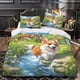 thumbnail image 3 of Juego de ropa de cama con diseño de perro adorable, funda nórdica de microfibra suave, funda de edredón de microfibra suave, calidad hotelera para niños, adolescentes y adultos., 3 of 3
