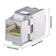 thumbnail image 2 of Shielded Cat7 Cat6a Keystone Jack RJ45 Tool-Less Type Zinc Alloy Module Adapter Coupler, 2 of 3