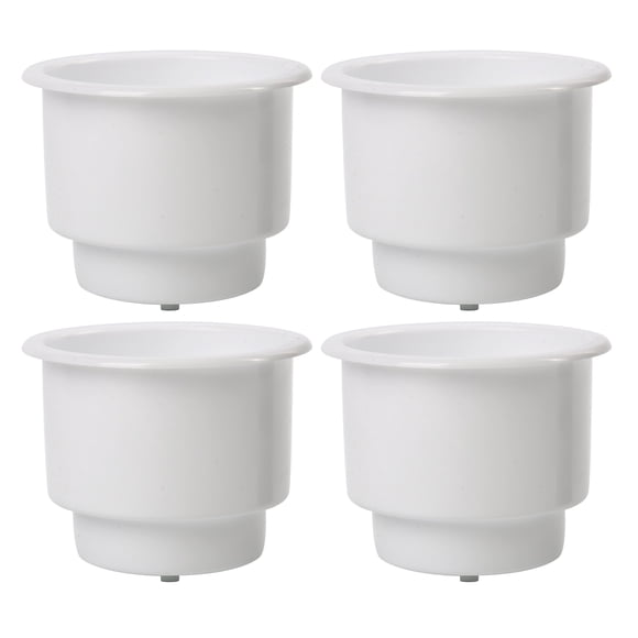 Soporte para vasos de plástico marino, hecho en color blanco (4 unidades)