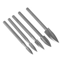 Magideal - 5X Broca Para Tallar Madera, Broca De Grabado Hss, Herramienta Para Carpintería, Brocas Para Tallar Artesanías De Madera Para Hacer Modelos De Tallado