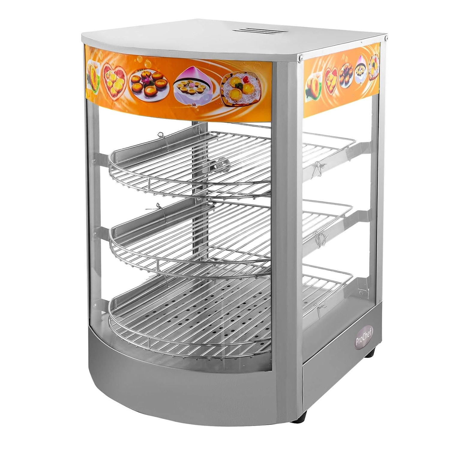 Prochef - Vitrina De Calor Sobremesa 35 Cm. Acero Inox. Et-Ld-1P