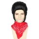 thumbnail image 1 of Peluca de disfraz LeMarnia Black Short Disco para hombre, fiesta de Halloween, 1 of 6
