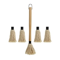 Magideal - Fregona Para Asar Barbacoa, Cepillo De Buceo Para Hornear, Utensilio De Cocina, Fregona Para Adobo, Parrilla Portátil, Fregona Para Grasa, Cepillo Par Grande Con 4