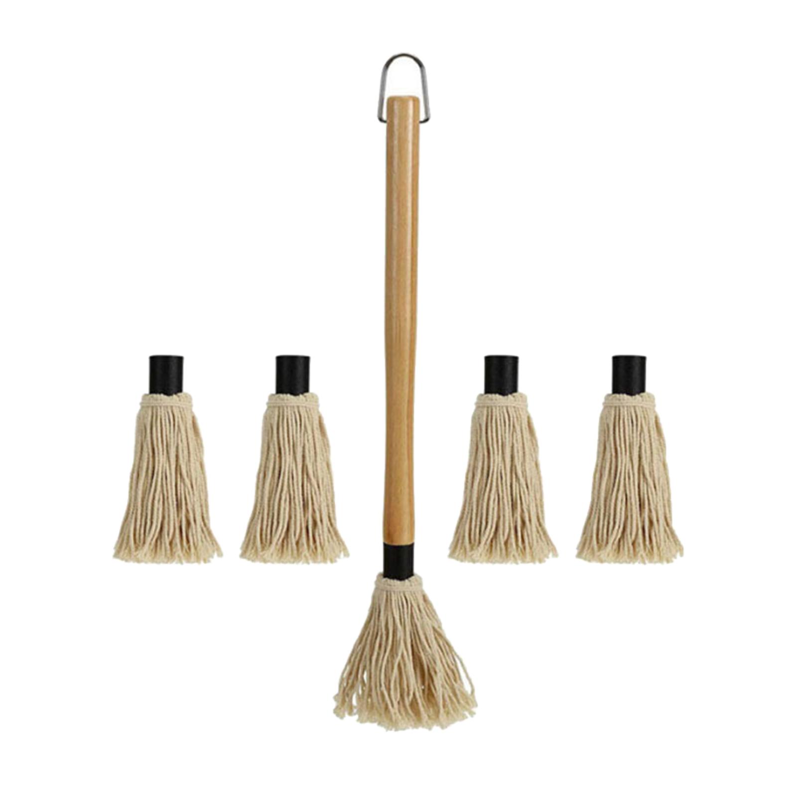 Magideal - Fregona Para Asar Barbacoa, Cepillo De Buceo Para Hornear, Utensilio De Cocina, Fregona Para Adobo, Parrilla Portátil, Fregona Para Grasa, Cepillo Par Grande Con 4