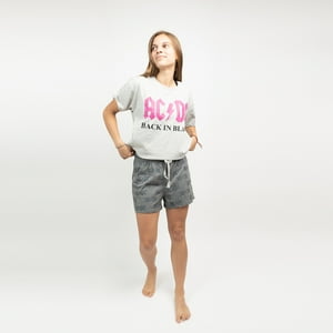 Pijama Mujer Print Gris Ac/Dc