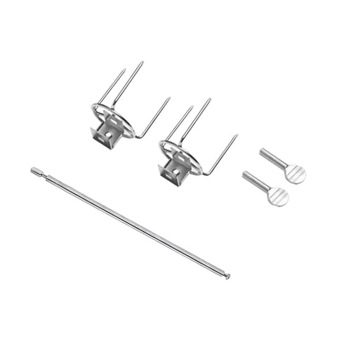 Magideal - Tenedor Giratorio Para Pollo Asado, Tenedor Para Asar, Herramienta De Cocina Práctica, Soporte Universal Para Pavo, Kit De Asador Para Parrilla Para 28Cm