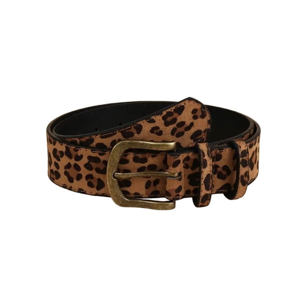 Cinturón Con Estampado De Leopardo Estilo Para Mujer Y Onda Leopardo Animal Print 110