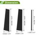 thumbnail image 4 of Unique Bargains Moldura de Ventana de Pilar de Puerta para Chevy Suburban 2015-2020 Negro Delantero Trasero Izquierdo Derecho Anti Arañazos Adhesivo Cubierta de Postes de Pilar 6 Piezas, 4 of 7