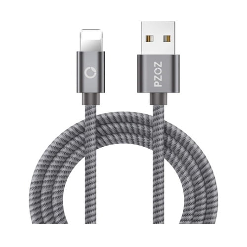 Impormaaipu - Cable Carga De Celular Carga Rápida Para Iphone, Ios, Ligthing A Usb 1mt Cordon, Gris Pzoz