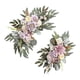 thumbnail image 1 of 2 Piezas De Flores De Seda Que Cuelgan La Corona Del Arco De La Boda Para La Pared De La Granja Boda Blanco Púrpura, 1 of 5