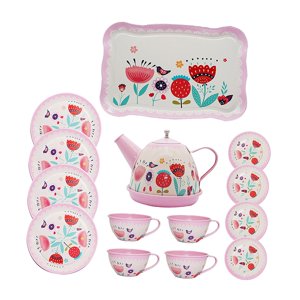 Magideal - Juego De Fiesta De Té Para Niña Pequeña, Juego De Fiesta De Té, Tazas De Tetera Educativas, Bandeja De Simulación, Juguete De Princesa, Juguetes Para