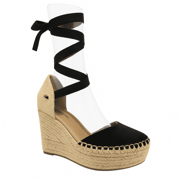 Sandalia Danicolle Shoes Sandalia Con Amarre Negro Danicolle