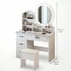 thumbnail image 3 of Tocador Melamina Con Taburete Luz 80*40*137cm Estilo Europeo Blanco, 3 of 8
