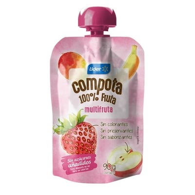 Compota 100% Multifruta 90 G Lider