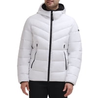 Chaqueta De Invierno Calvin Klein Puffer Stretch Para Hombre, Color Blanco