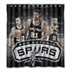 thumbnail image 1 of Cortina de ducha de los San Antonio Spurs, juego de cortina de baño con ganchos, tamaño 66 x 72 pulgadas, 1 of 3