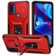 thumbnail image 1 of Funda Armada para Motorola Moto G Pure 2021 con Tapa Deslizante y Soporte Magnético Giratorio Rojo, 1 of 5