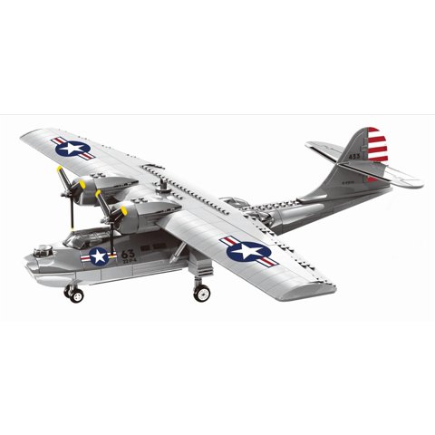 Wange - Hidro Avión Naval Pby-5 Catalina, Compatible Lego