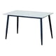 thumbnail image 1 of Mesa de Comedor Efecto Mármol Blanco 121x72x73 cm con Patas de Acero, 1 of 6