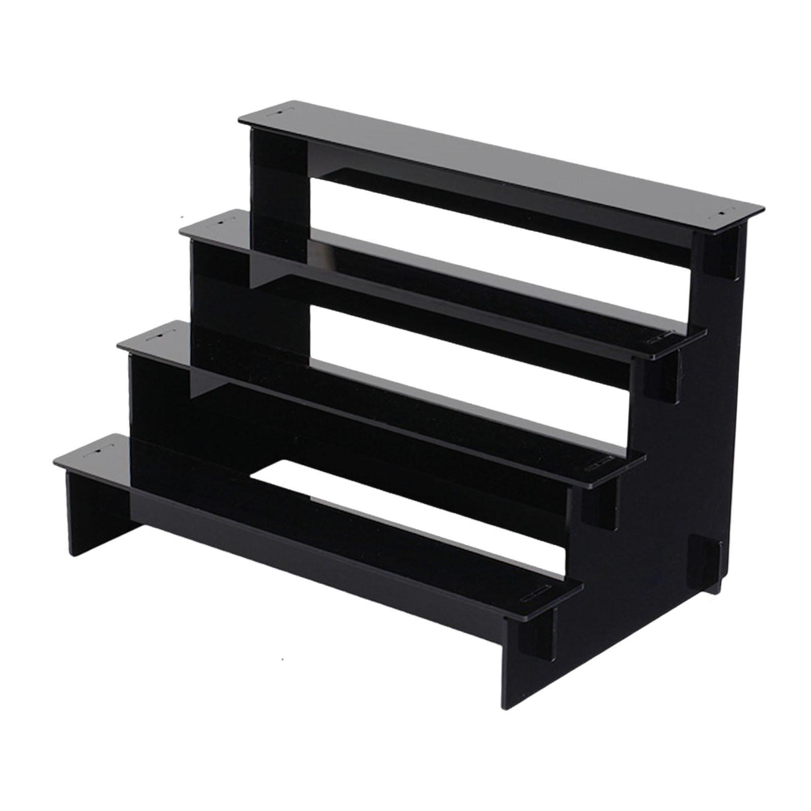 Magideal - Exhibición Acrílica De Joyería Para El Estante De Joyas De Joyería De Joyería De La Colección De Decoración De La Colección De La Colección Del 4 Nivel 20X20X5Cm