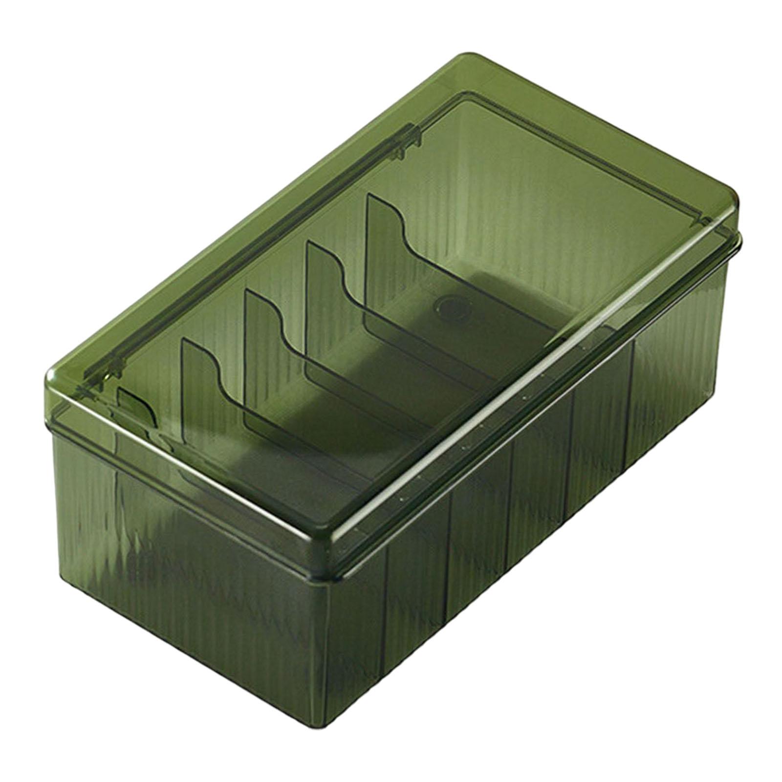 Magideal - Caja De Almacenamiento De Cables Transparente, Organizador De Cables, Contenedor De Protección, Caja Organizadora De Cables Con Compartimentos Para , Verde