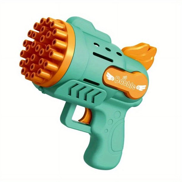 Bubble Gun Electric Automatic Bubble Blowing Rocket Artillery Bubble Machine, Children's Portable Outdoor Party Toy LED Light Toy Children's Gifts (excluding Bubble Liquid And Battery)