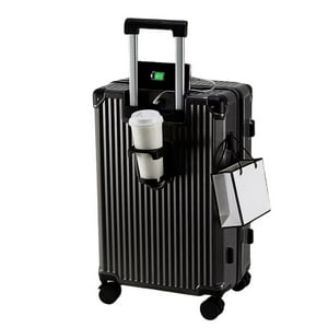 Mobii - Maleta Tapa Dura Moderna 71X44X27 Cm Porta Vaso Usb Negra