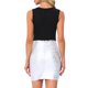 thumbnail image 3 of INSPIRE CHIC Unitards sin mangas para mujer, monos brillantes con cuello redondo, adelgazantes, tops tanga XL negro, 3 of 6