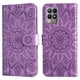 thumbnail image 2 of Funda tipo cartera FOXDOCK para Realme 8i , diseño girasol en relieve, cuero PU, cierre magnético, soporte y tarjetero, 2 of 5