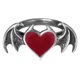 thumbnail image 4 of Anillo De Ala De Corazón De Murciélago De Moda Para Regalos De Fiesta De Aniversario De Navidad Rojo, 4 of 5