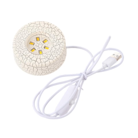 Ioensy - Base De Exhibición De Luz Artesanía Luz De Noche Redonda Para Dormitorio Hogar Cumpleaños